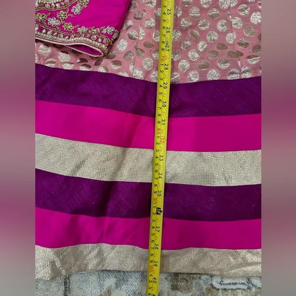 Hot Pink / Purple Lengha (Indian Dress) - Picture 6 of 10